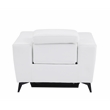 Titan Furnishings Italian Leather Chair with Power Recliner in White