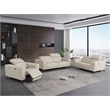 Titan Furnishings Italian Leather Sofa Set with Power Recliner in Beige