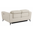 Titan Furnishings Italian Leather Sofa Set with Power Recliner in Beige