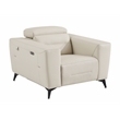 Titan Furnishings Italian Leather Sofa Set with Power Recliner in Beige
