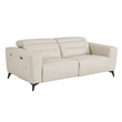 Titan Furnishings Italian Leather Sofa Set with Power Recliner in Beige