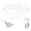 Titan Furnishings Italian Leather Sofa Set with Power Recliner in Beige
