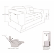 Titan Furnishings Italian Leather Sofa Set with Power Recliner in Beige