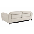 Titan Furnishings Italian Leather Sofa Set with Power Recliner in Beige