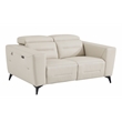 Titan Furnishings Italian Leather Sofa Set with Power Recliner in Beige