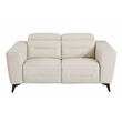 Titan Furnishings Italian Leather Sofa Set with Power Recliner in Beige