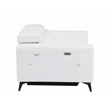 Titan Furnishings Italian Leather Sofa Set with Power Recliner in White