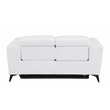 Titan Furnishings Italian Leather Sofa Set with Power Recliner in White