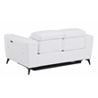 Titan Furnishings Italian Leather Sofa Set with Power Recliner in White