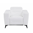 Titan Furnishings Italian Leather Sofa Set with Power Recliner in White