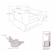 Titan Furnishings Italian Leather Sofa Set with Power Recliner in White