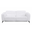 Titan Furnishings Italian Leather Sofa Set with Power Recliner in White