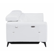 Titan Furnishings Italian Leather Sofa Set with Power Recliner in White