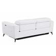 Titan Furnishings Italian Leather Sofa Set with Power Recliner in White