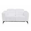 Titan Furnishings Italian Leather Sofa Set with Power Recliner in White