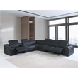 Titan Furnishings 7-Piece 1 Console 3-Power Reclining Italian Leather Sectional