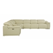 Titan Furnishings 7-Piece 1 Console 3-Power Reclining Italian Leather Sectional