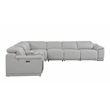 Titan Furnishings 7-Piece 1 Console 3-Power Reclining Italian Leather Sectional