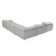 Titan Furnishings 7-Piece 1 Console 3-Power Reclining Italian Leather Sectional