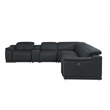 Titan Furnishings 7-Piece 1 Console 4-Power Reclining Italian Leather Sectional