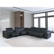 Titan Furnishings 7-Piece 1 Console 4-Power Reclining Italian Leather Sectional
