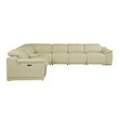 Titan Furnishings 7-Piece 1 Console 4-Power Reclining Italian Leather Sectional