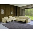 Titan Furnishings 7-Piece 1 Console 4-Power Reclining Italian Leather Sectional