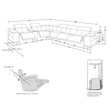 Titan Furnishings 7-Piece 1 Console 4-Power Reclining Italian Leather Sectional