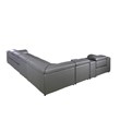 Titan Furnishings 7-Piece 1 Console 4-Power Reclining Italian Leather Sectional