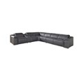 Titan Furnishings 7-Piece 1 Console 4-Power Reclining Italian Leather Sectional