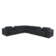 Titan Furnishings 8-Piece 1 Console 3-Power Reclining Italian Leather Sectional