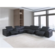 Titan Furnishings 8-Piece 1 Console 3-Power Reclining Italian Leather Sectional