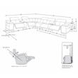 Titan Furnishings 8-Piece 1 Console 3-Power Reclining Italian Leather Sectional