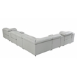 Titan Furnishings 8-Piece 1 Console 3-Power Reclining Italian Leather Sectional