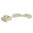 Titan Furnishings Modern Genuine Italian Leather Upholstered Sofa Set