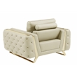 Titan Furnishings Modern Genuine Italian Leather Upholstered Sofa Set