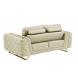 Titan Furnishings Modern Genuine Italian Leather Upholstered Sofa Set