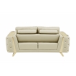 Titan Furnishings Modern Genuine Italian Leather Upholstered Sofa Set