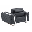 Titan Furnishings Modern Genuine Italian Leather Upholstered Sofa Set