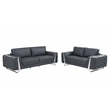 Titan Furnishings Modern Genuine Italian Leather Upholstered Sofa and Loveseat