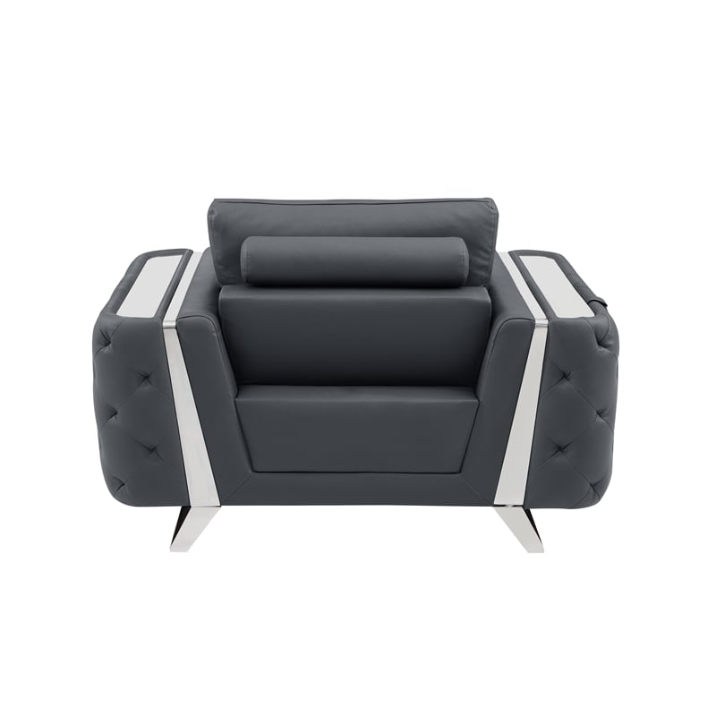 Titan Furnishings Modern Genuine Italian Leather Upholstered Chair