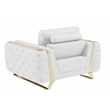 Titan Furnishings Modern Genuine Italian Leather Upholstered Sofa Set