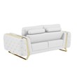 Titan Furnishings Modern Genuine Italian Leather Upholstered Sofa Set