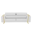 Titan Furnishings Modern Genuine Italian Leather Upholstered Sofa Set