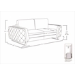 Titan Furnishings Modern Italian Fabric Sofa Set