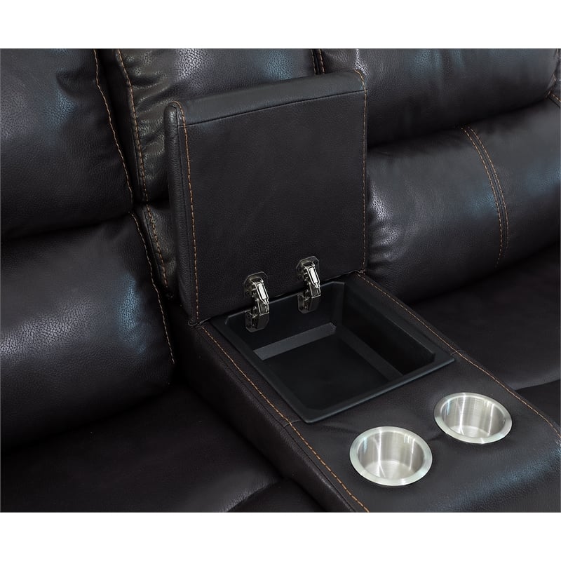 Titan Furnishings 3-Piece Leather Air Sofa Set with Console Loveseat