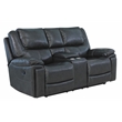 Titan Furnishings Transitional Leather Air Console Loveseat