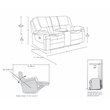Titan Furnishings Transitional Leather Air Console Loveseat