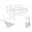 Titan Furnishings Transitional Leather Air Upholstered Sofa