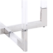 Milan Amanda Contemporary Steel and Glass Floating Base Lamp Table in Clear